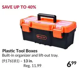 Princess Auto Plastic Tool Boxes offer