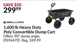 Princess Auto 1, 600 lb Heavy Duty Poly Convertible Dump Cart offer