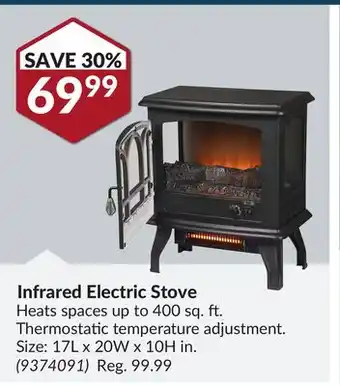 Princess Auto Infrared Electric Stove offer