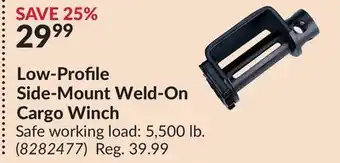 Princess Auto Low-Profile Side-Mount Weld-On Cargo Winch offer