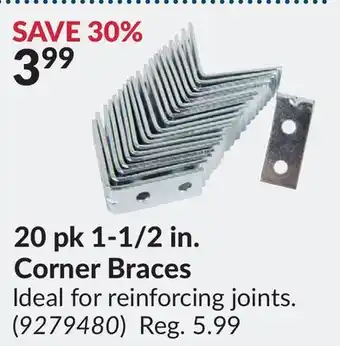 Princess Auto 20 pk 1-1/2 in. Corner Braces offer