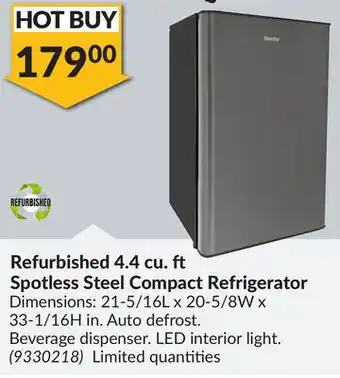 Princess Auto 4.4 cu. ft Spotless Steel Compact Refrigerator offer