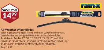 Princess Auto All-Weather Wiper Blades offer