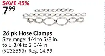 Princess Auto 26 pk Hose Clamps offer