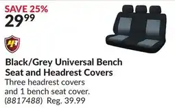 Princess Auto Black/Grey Universal Bench Seat and Headrest offer