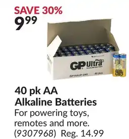 Princess Auto 40 pk AA Alkaline Batteries offer