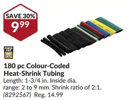 Princess Auto 180 pc Colour-Coded Heat-Shrink Tubing offer