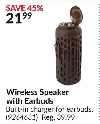 Princess Auto Wireless Speaker with Earbuds offer