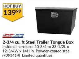 Princess Auto 2-3/4 cu. ft Steel Trailer Tongue Box offer