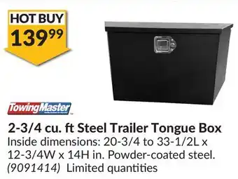 Princess Auto 2-3/4 cu. ft Steel Trailer Tongue Box offer