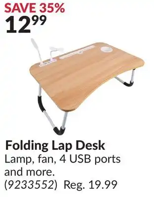 Princess Auto Folding Lap Desk offer