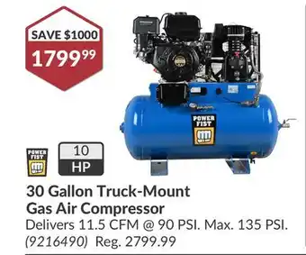 Princess Auto 30 Gallon Truck-Mount Gas Air Compressor offer