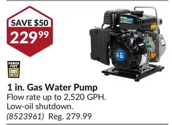 Princess Auto 1 in. Gas Water Pump offer