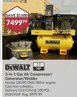 Princess Auto 3-in-1 Gas Air Compressor/Generator/Welder offer