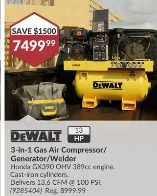 Princess Auto 3-in-1 Gas Air Compressor/Generator/Welder offer