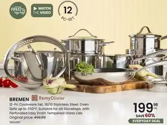 Stokes BREMEN 12-Pc Cookware Set, 18/10 Stainless Steel offer