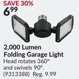 Princess Auto 2,000 Lumen Folding Garage Light offer