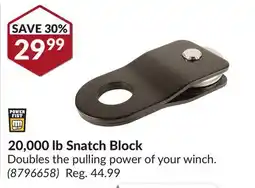 Princess Auto 20, 000 lb Snatch Block offer