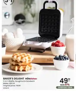 Stokes BAKER'S DELIGHT 3-In-1 Waffle, Doughnut & Sandwich Maker offer