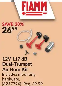 Princess Auto 12V 117 dB Dual-Trumpet Air Horn Kit offer