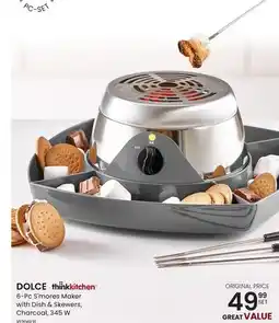 Stokes DOLCE 6-Pc S'mores Maker with Dish & Skewers, Charcoal offer