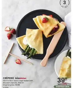 Stokes CRÊPERIE Electric Non-Stick Crepe Maker with Wooden Utensils offer