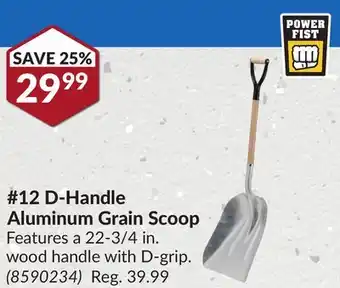 Princess Auto 12 D-Handle Aluminum Grain Scoop offer