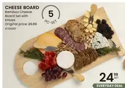 Stokes Bamboo Cheese Board Set with Knives offer