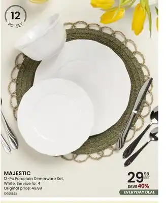 Stokes MAJESTIC 12-Pc Porcelain Dinnerware Set offer