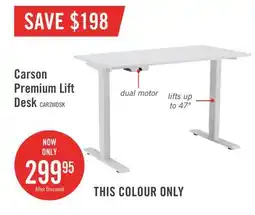 The Brick Carson 47.2 Dual-Motor Lift Office Desk - Matte White offer