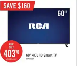 The Brick RCA 60 4K UHD webOS Smart TV offer