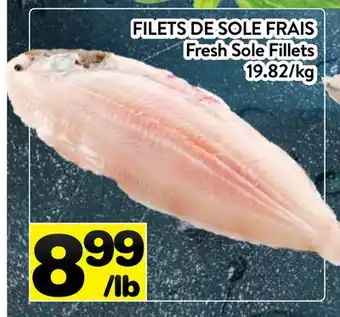 Supermarché PA FILETS DE SOLE FRAIS | Fresh Sole Fillets offer