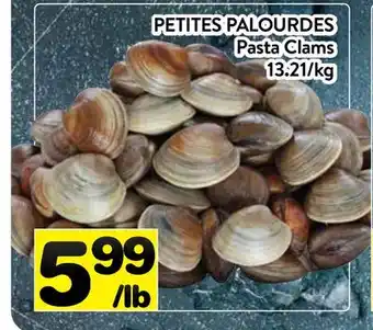 Supermarché PA PETITES PALOURDES | Pasta Clams offer