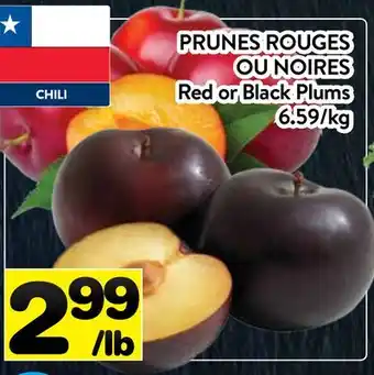 Supermarché PA PRUNES ROUGES OU NOIRES | Red or Black Plums offer