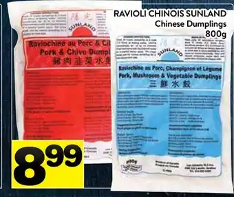 Supermarché PA RAVIOLI CHINOIS SUNLAND | Chinese Dumplings offer