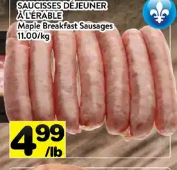 Supermarché PA SAUCISSES DÉJEUNER À L'ÉRABLE offer