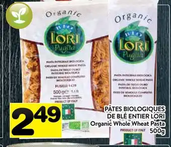 Supermarché PA PÂTES BIOLOGIQUES DE BLÉ ENTIER LORI | Organic Whole Wheat Pasta offer