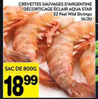 Supermarché PA CREVETTES SAUVAGES D'ARGENTINE DÉCORTICAGE ÉCLAIR AQUA STAR | EZ Peel Wild Shrimps offer