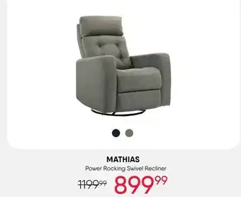 Meubles RD MATHIAS Power Rocking Swivel Recliner offer