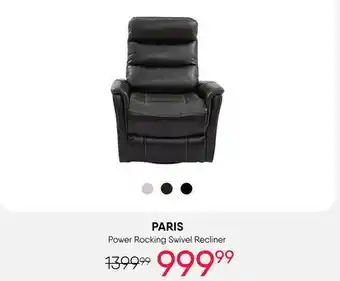 Meubles RD Power Rocking Swivel Recliner offer