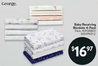 Walmart George Baby Receiving Blankets offer