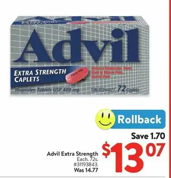 Walmart Advil Extra Strength offer