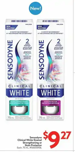 Walmart Sensodyne Clinical White Enamel Strengthening or Stain Protector offer