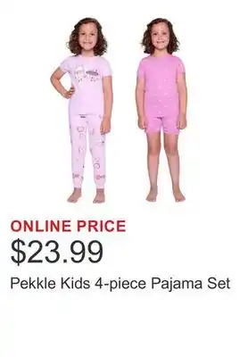 Costco Pekkle Kids 4-piece Pajama Set offer