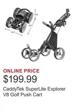 Costco CaddyTek SuperLite Explorer V8 Golf Push Cart offer