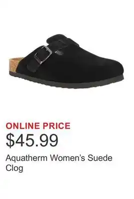 Costco Aquatherm Women's Suede Clog offer