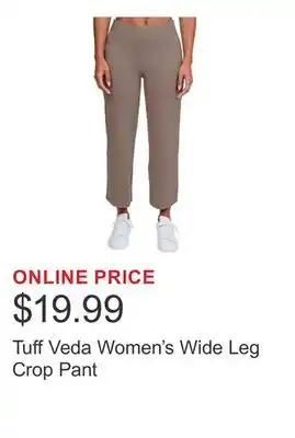 Costco Tuff Veda Women's Wide Leg Crop Pant offer