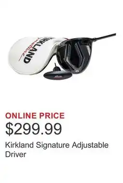 Costco Kirkland Signature Adjustable Driver offer