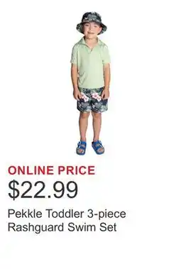 Costco Pekkle Toddler 3-piece Rashguard Swim Set offer