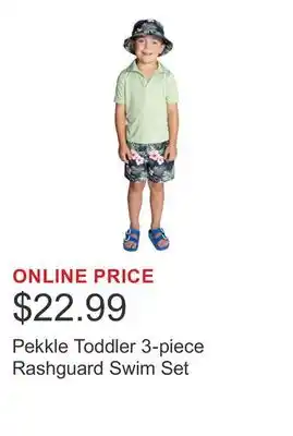 Costco Pekkle Toddler 3-piece Rashguard Swim Set offer